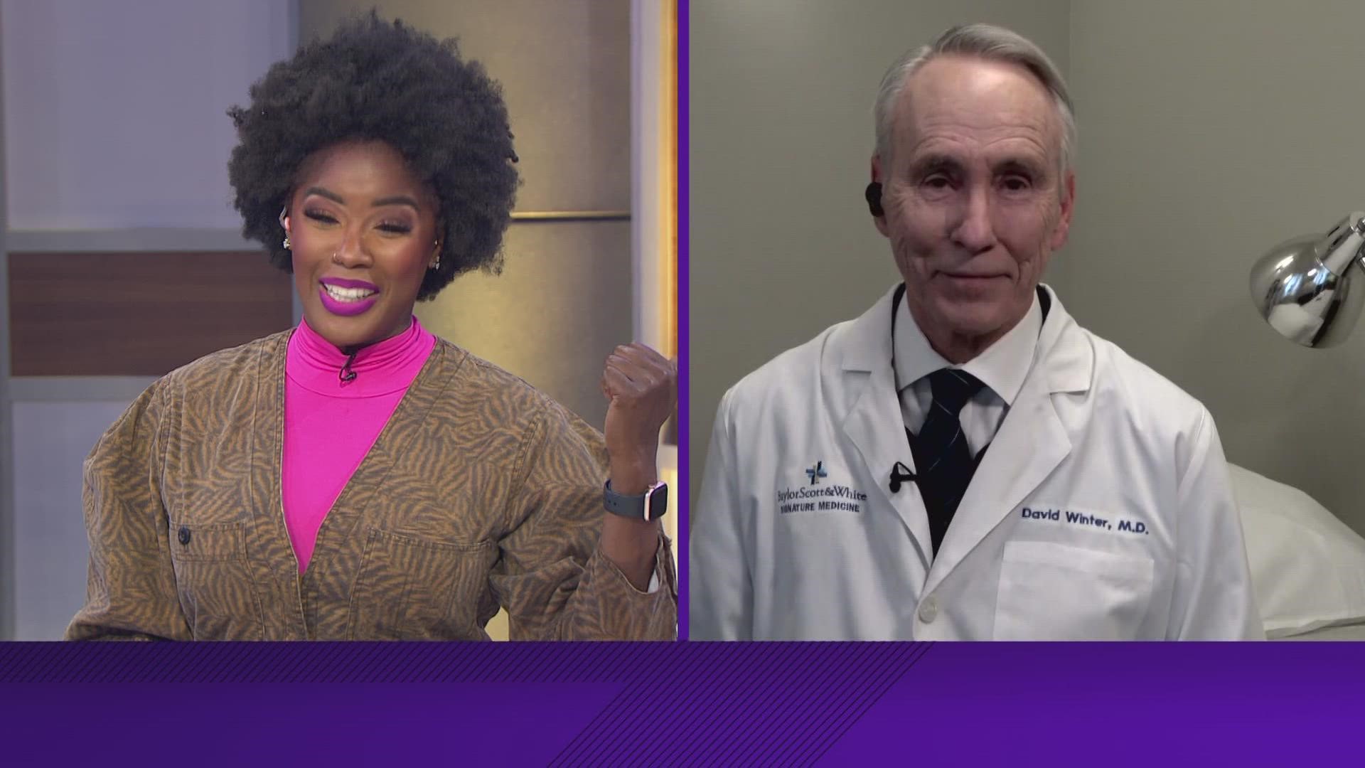 Dr. David Winter from Baylor Scott & White Health explains the latest health-related news to WFAA's Tashara Parker.