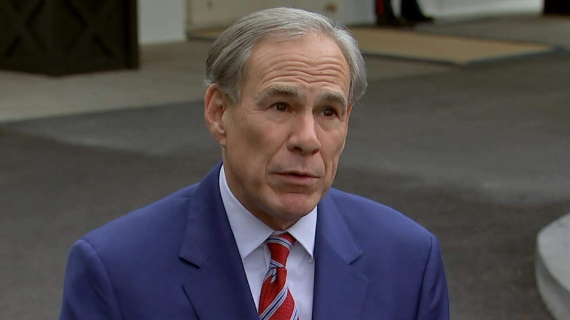 Texas Governor Greg Abbott spoke to reporters after visiting with President Donald Trump at the White House  in Washington D.C. on February 5, 2025.