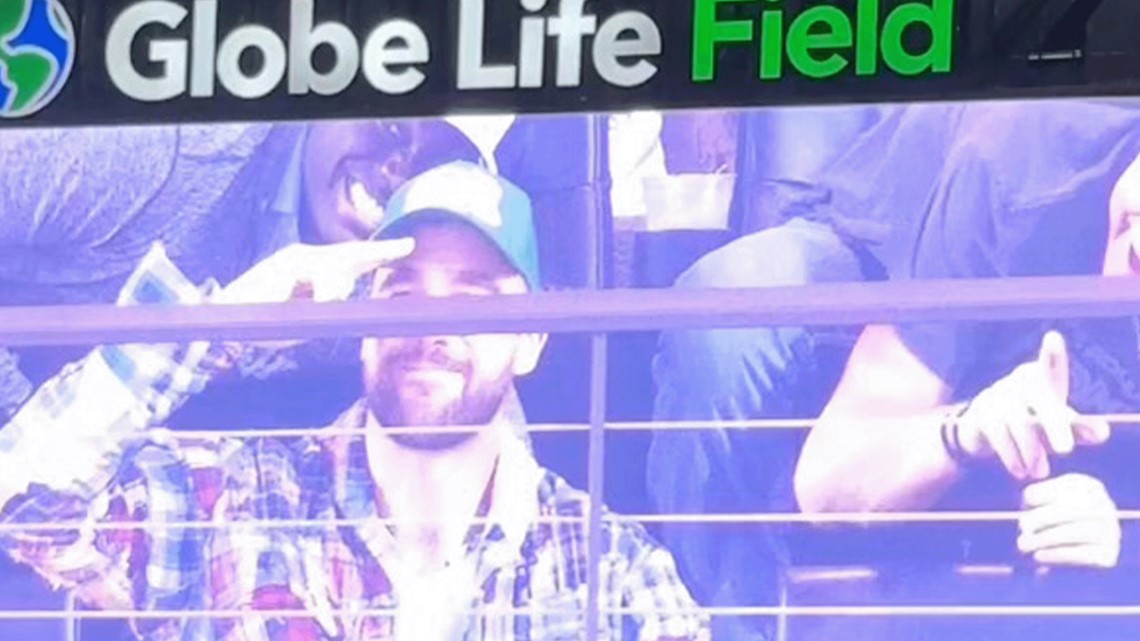 Travis Kelce spotted at Rangers World Series game. Not Taylor, though. - WFAA.com