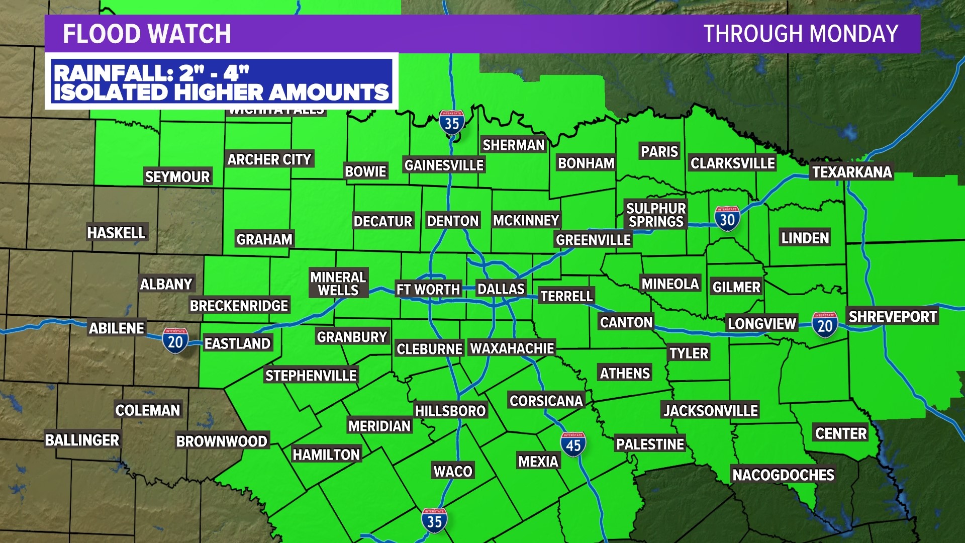 Meteorologist Greg Fields and traffic anchor Tashara Parker give the latest information on impacts from flooding across North Texas as of 5:30 a.m.