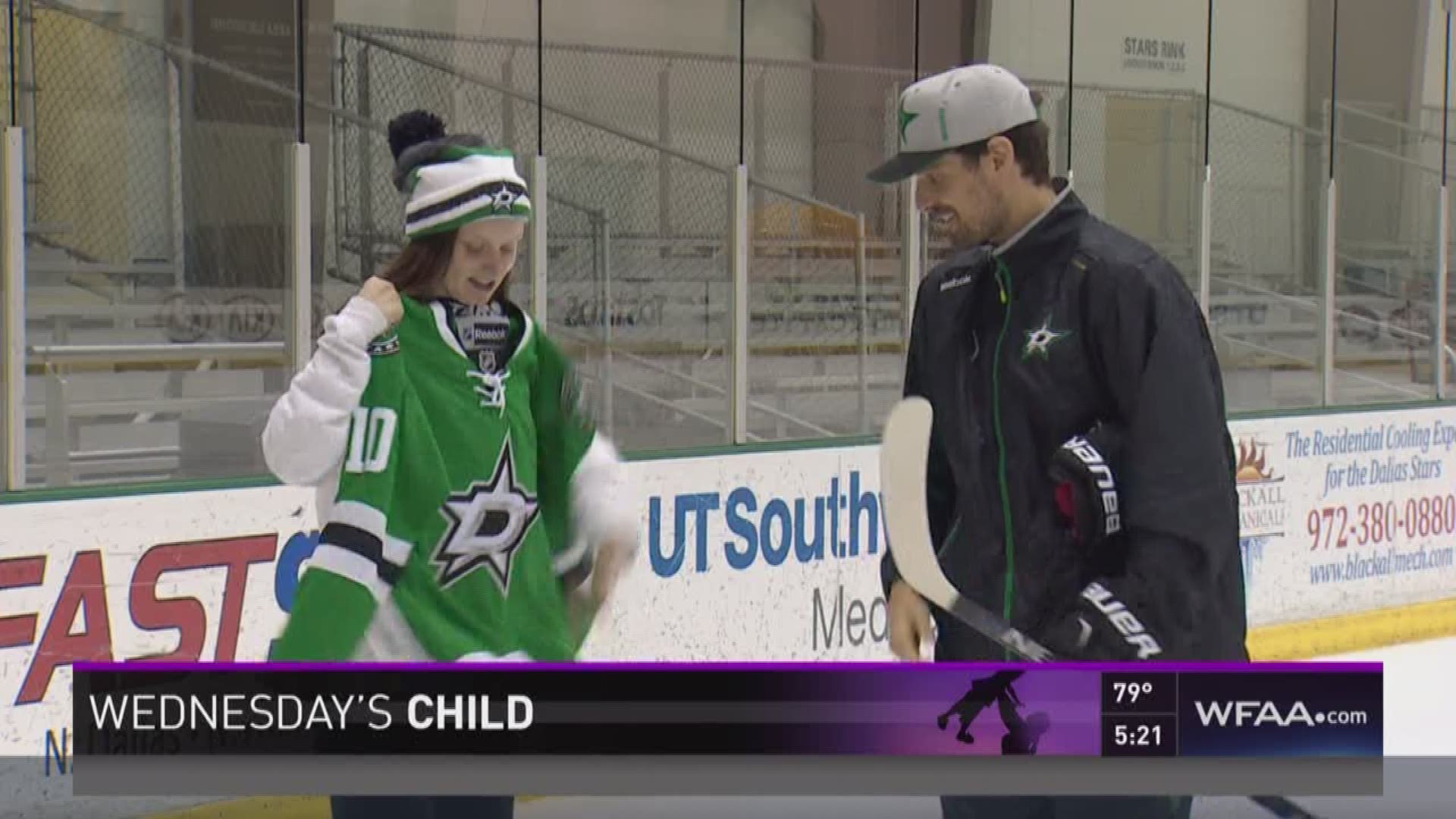 This 15-year-old hockey fan got to tell Dallas Stars forward Patrick Sharp about her dream of a forever family.