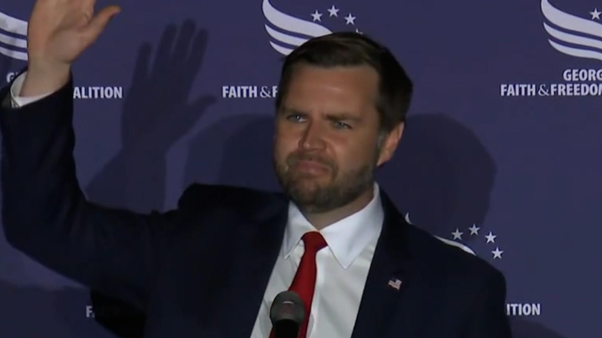 Sen. JD Vance spoke at the Faith & Freedom Coalition dinner in Atlanta, Georgia, on September 16, 2024.