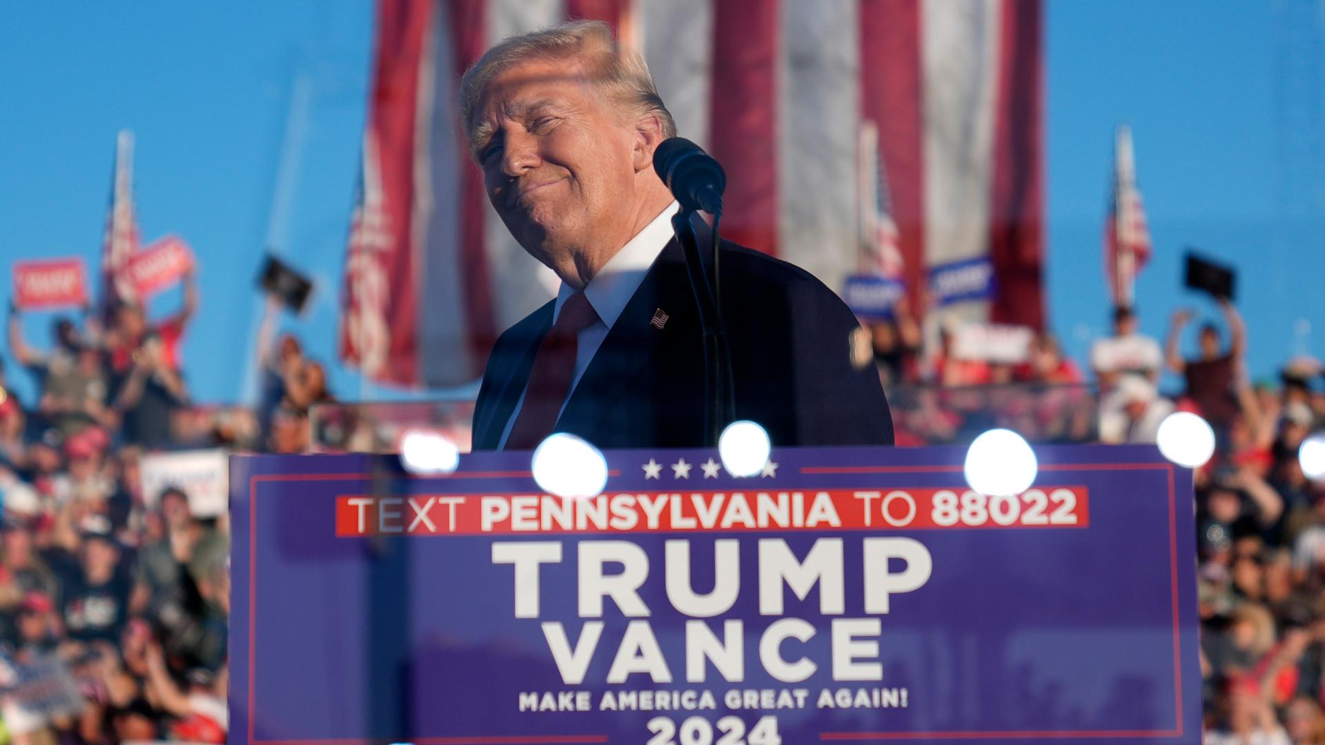 On October 6, 2024, Donald Trump started his speech at the Pennsylvania rally where his first assassination attempt happened with "As I was saying".