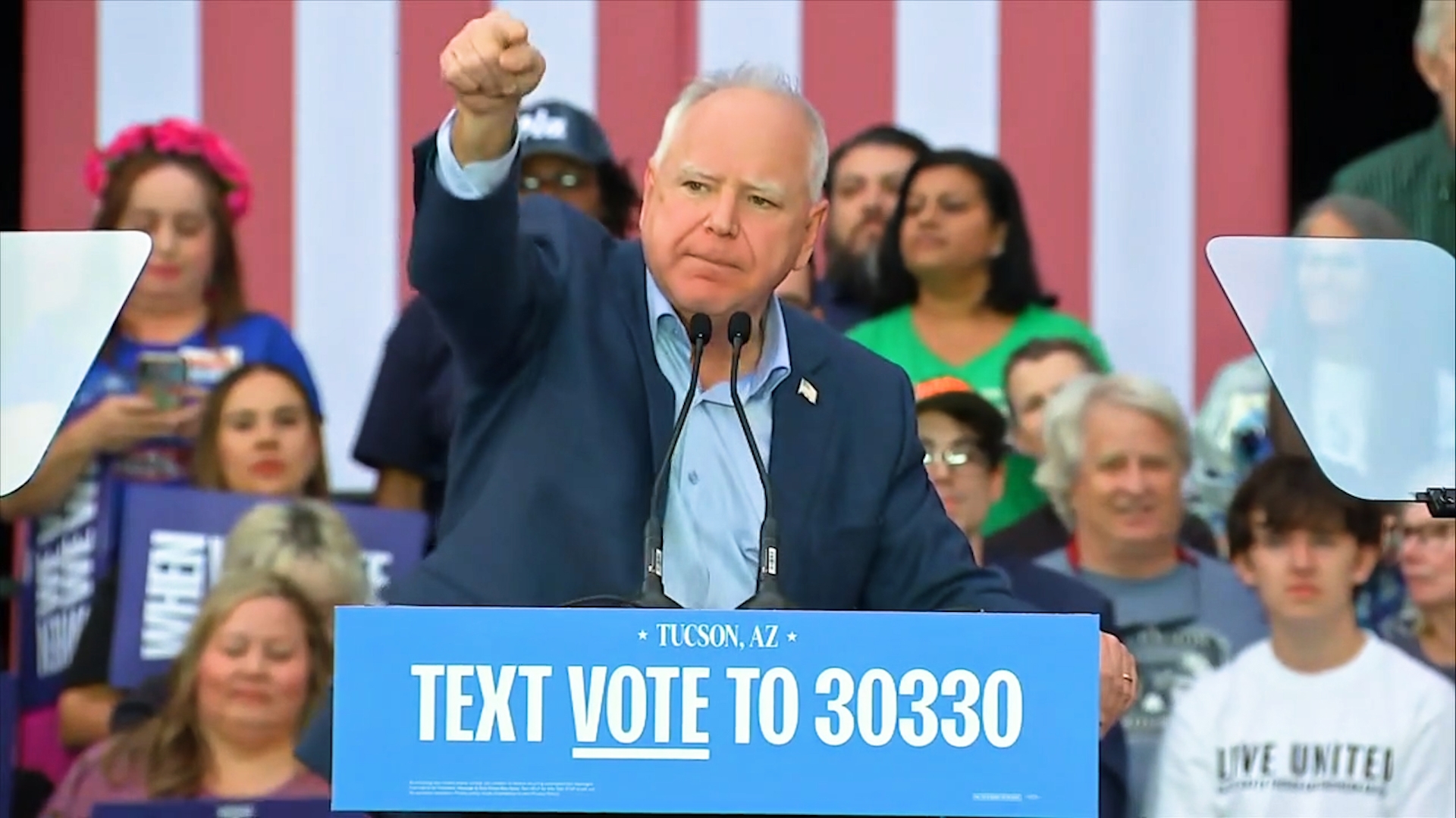 Watch the full speech from Tim Walz at a campaign rally in Tucson, Arizona, on November 2, 2024.