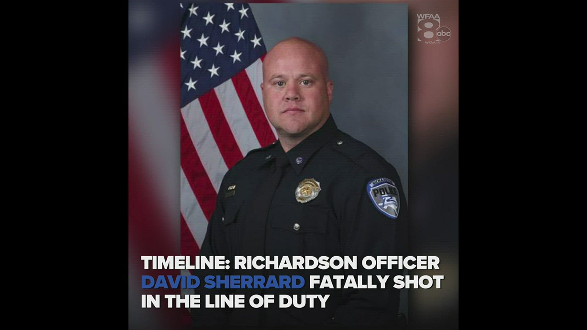 Richardson police officer David Sherrard became the first RPD officer killed in the line of duty when he was gunned down in an apartment complex standoff Wednesday. WFAA.com