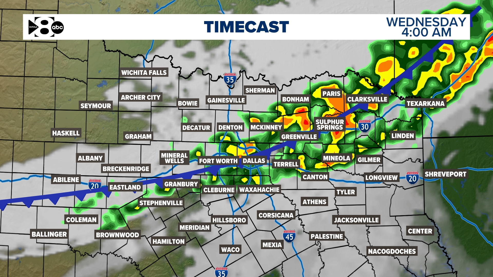 DFW WEATHER - STORM TIMELINE