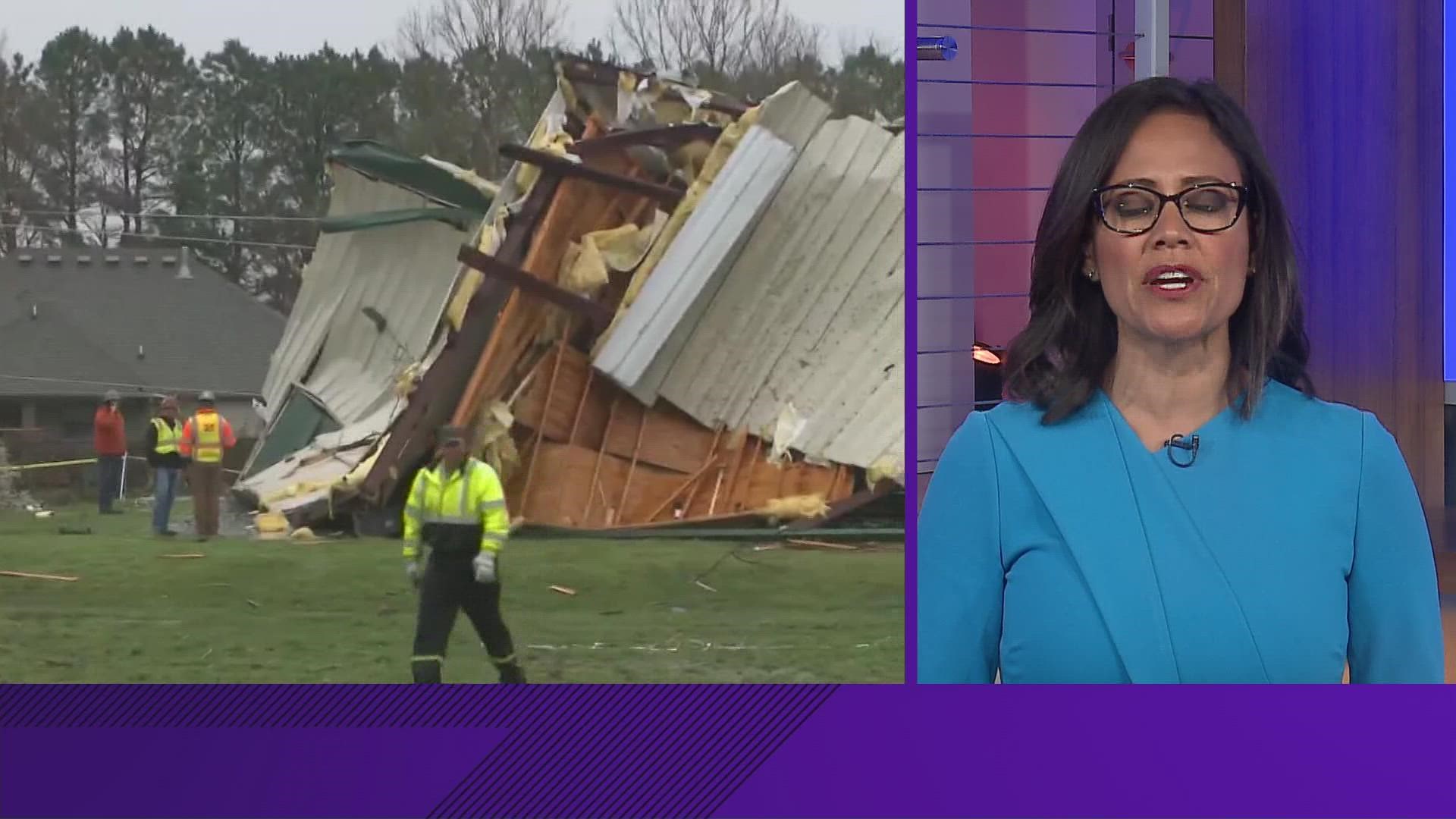 An EF2 tornado landed in Springdale, Arkansas. The storm heavily damaged an elementary school in the city.