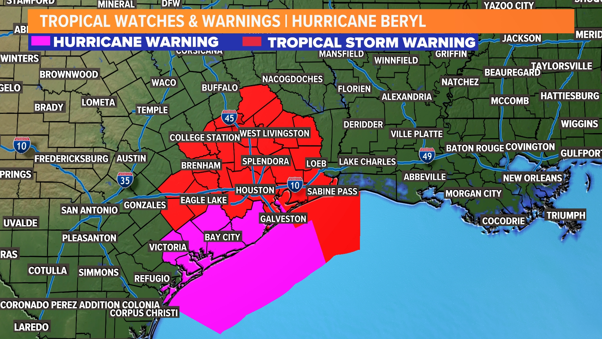 Hurricane Beryl tracker: Texas forecast, spaghetti models, path | wfaa.com