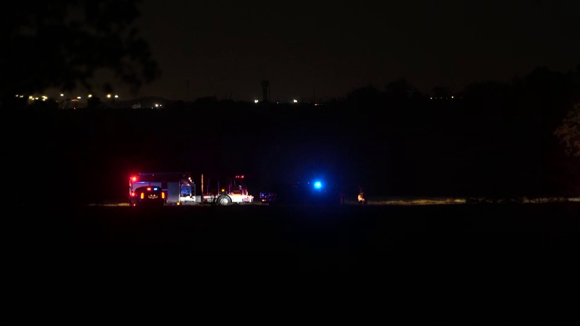 Plane crash scene near Hicks Airfield