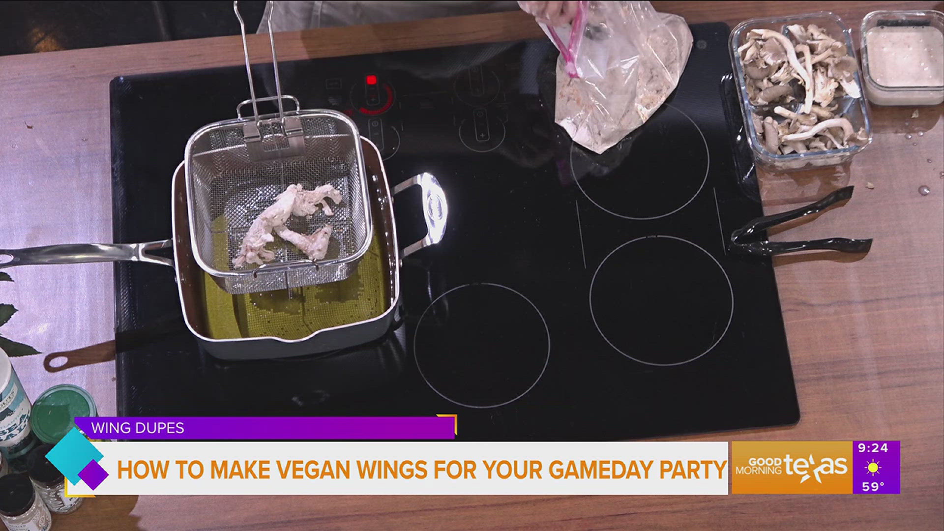 Vegan Chef, Cynthia Nevels, shares how to make "wing dupes" to serve your plant-based guests at your gameday party.