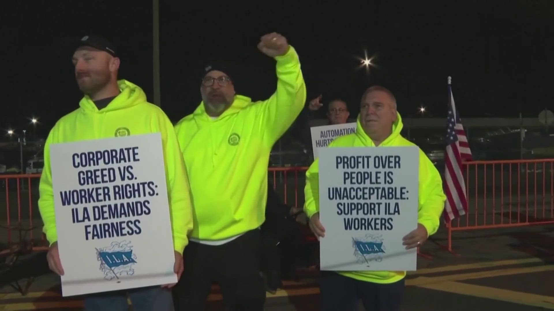 Dock workers are on day one of their strike as the union negotiates for better pay.