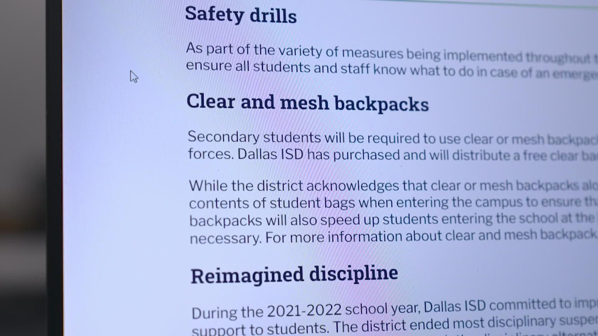 Dallas ISD confirmed Thursday that a student at John W Carpenter Elementary School brought a gun to school and "accidentally" fired it inside the building.