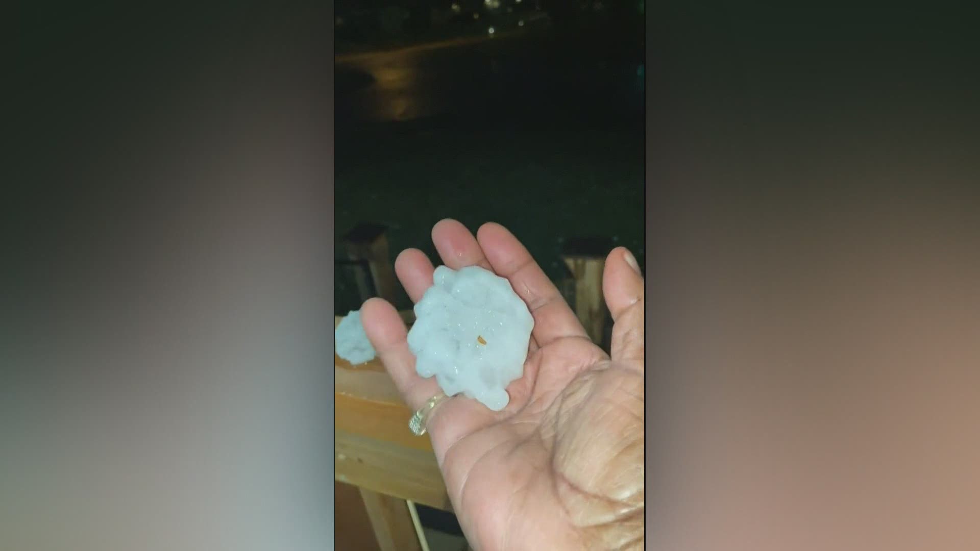 Holy hail! From quarter size all the way up to tennis ball size, severe storms brought large hail to parts of the region.