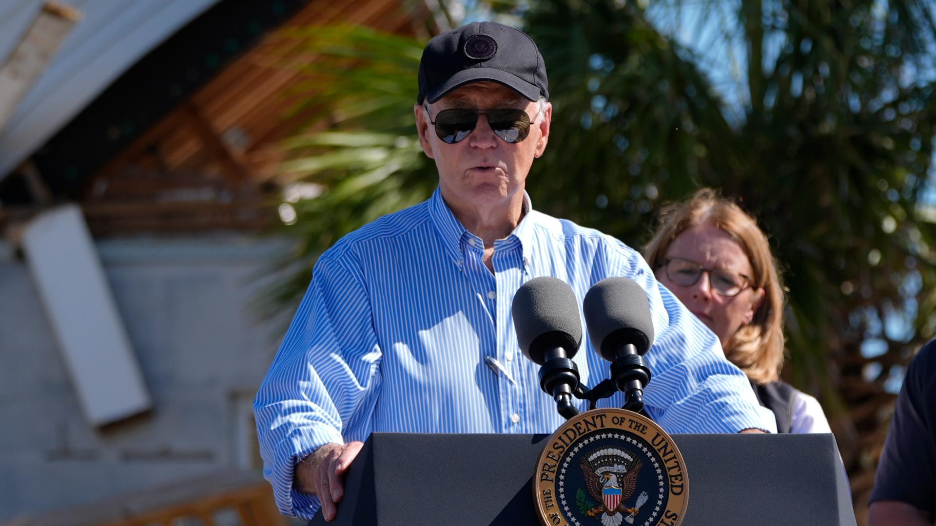 Joe Biden full remarks in Florida after Hurricane Milton on Sunday ...
