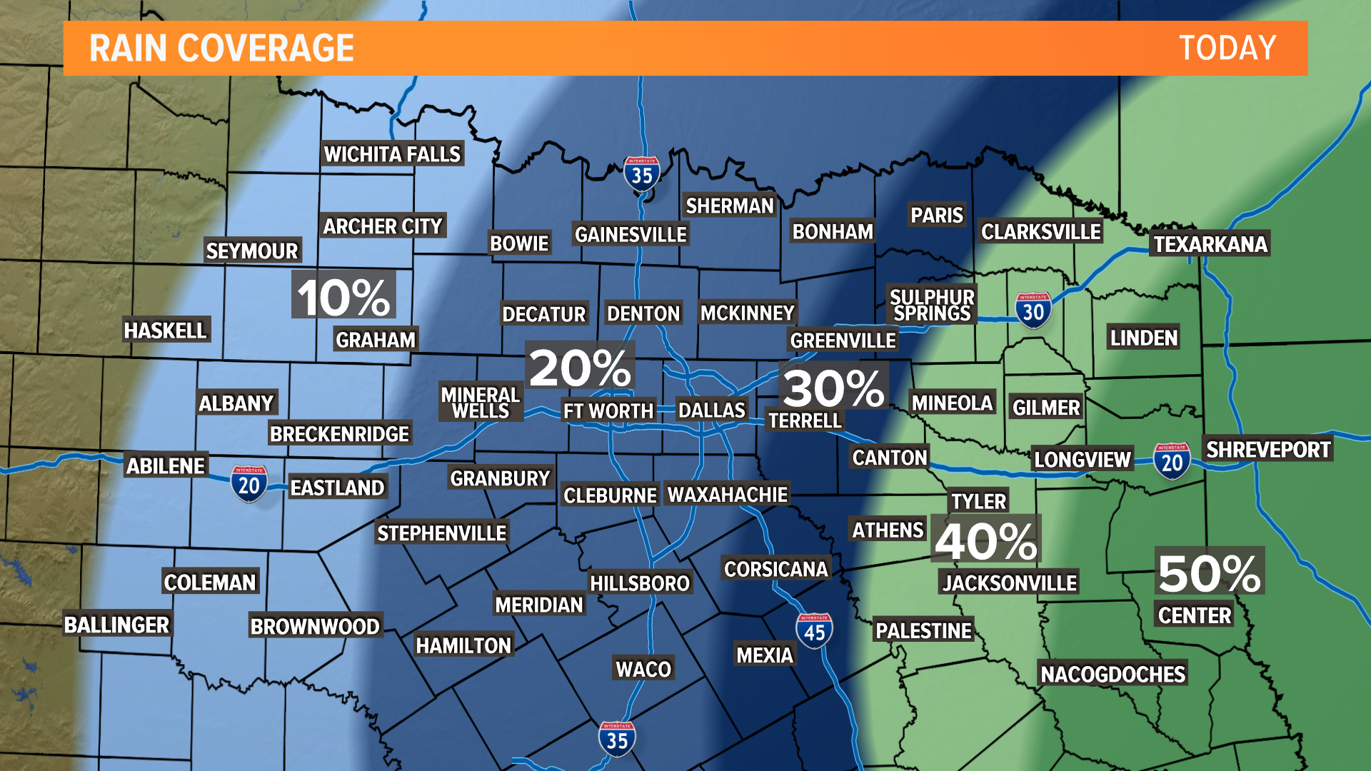 Elevated rain chances for North Texas through the weekend | wfaa.com