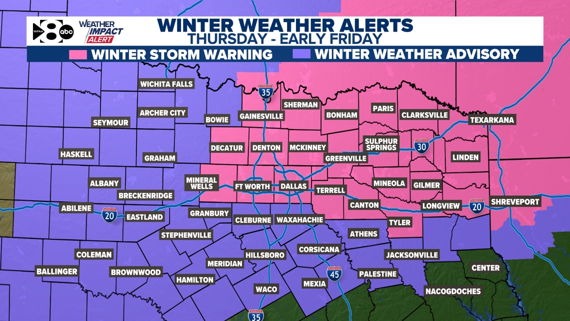 Dallas, Texas snow forecast: Why is DFW getting snow vs. ice? | wfaa.com