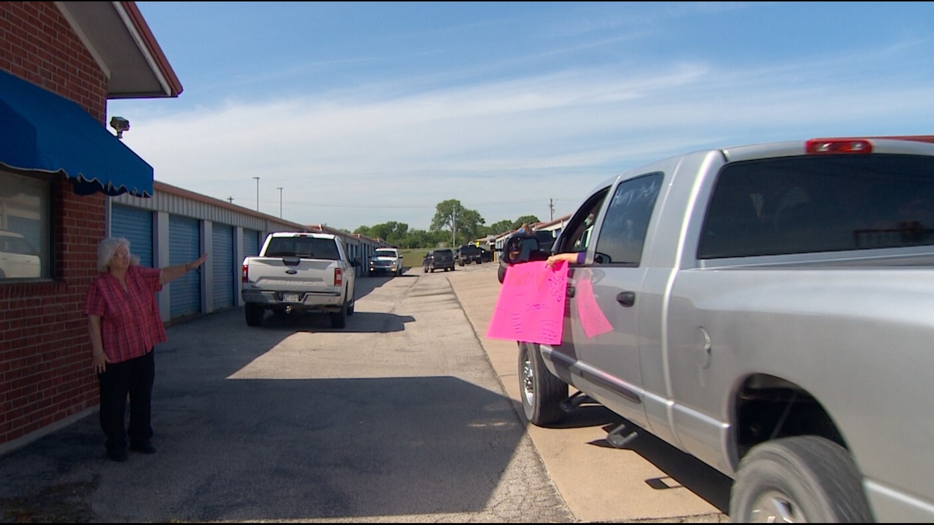 A Parker County family surprised one of its most loved members this week, as they held a drive-by parade for 83-year-old Bonnie Smethers.
