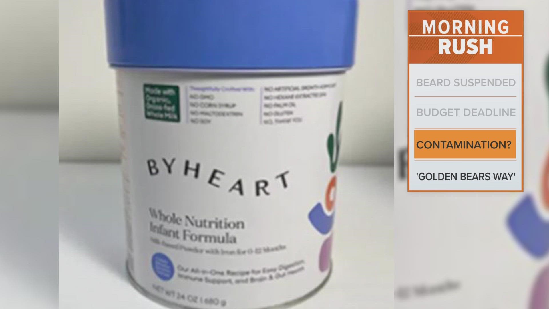 The brand said it's pulling five batches of the formula "out of an abundance of caution" after testing at a third-party facility found bacteria.
