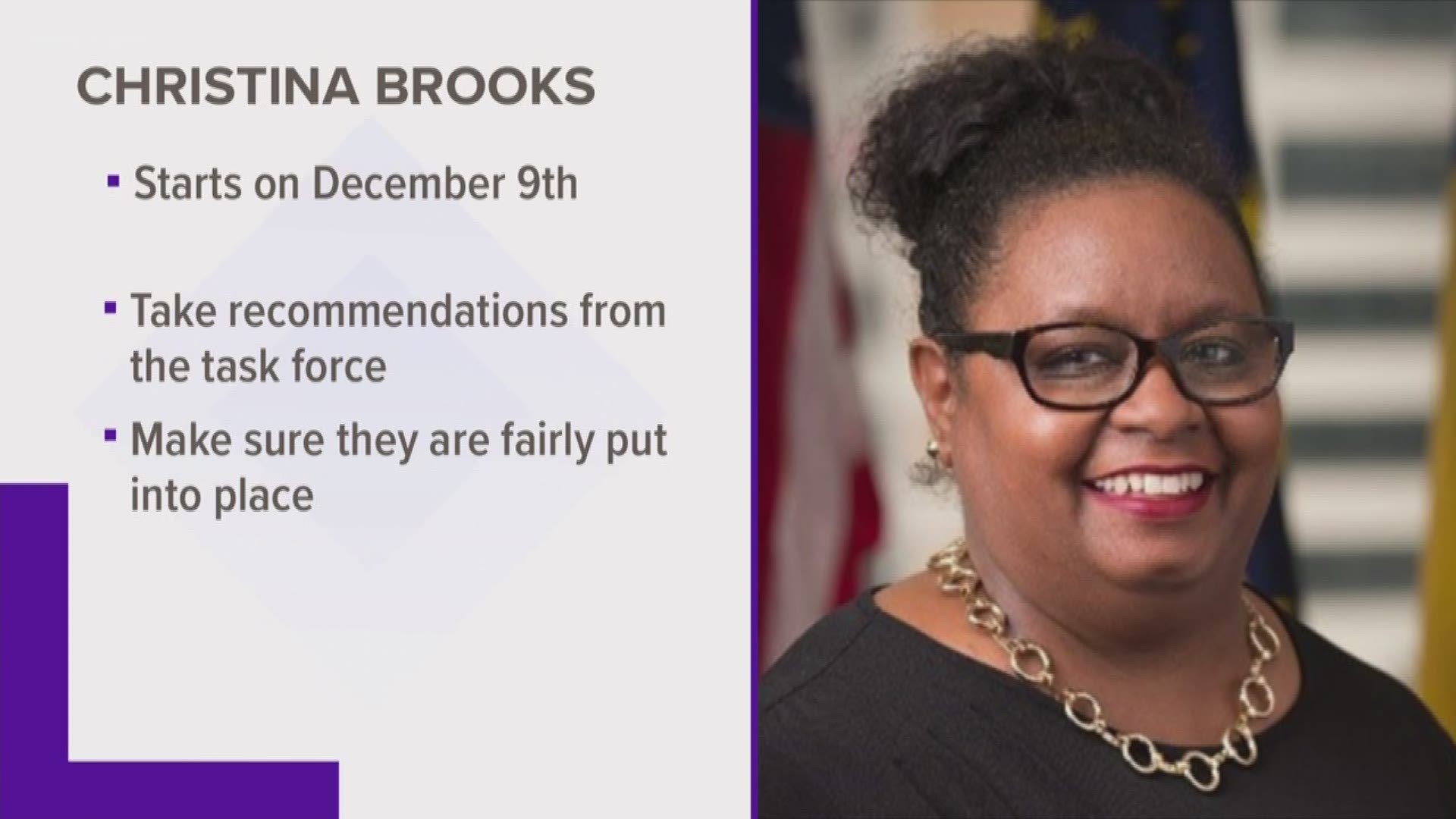 The City of Fort Worth has named the Director of its new Diversity and Inclusion Department. Christina Brooks, a Texas native will start her new role on Dec. 9.