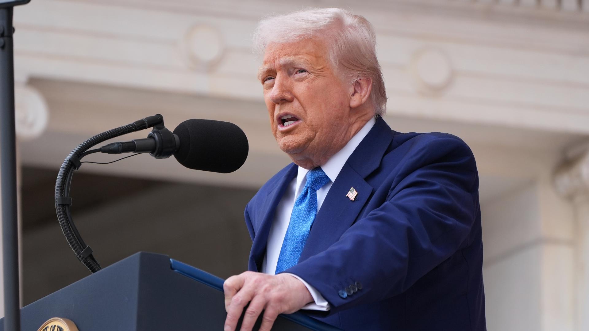 Watch Donald Trump's full speech that he gave at the Memorial Day observance at the Arlington National Cemetery on May 26, 2025.