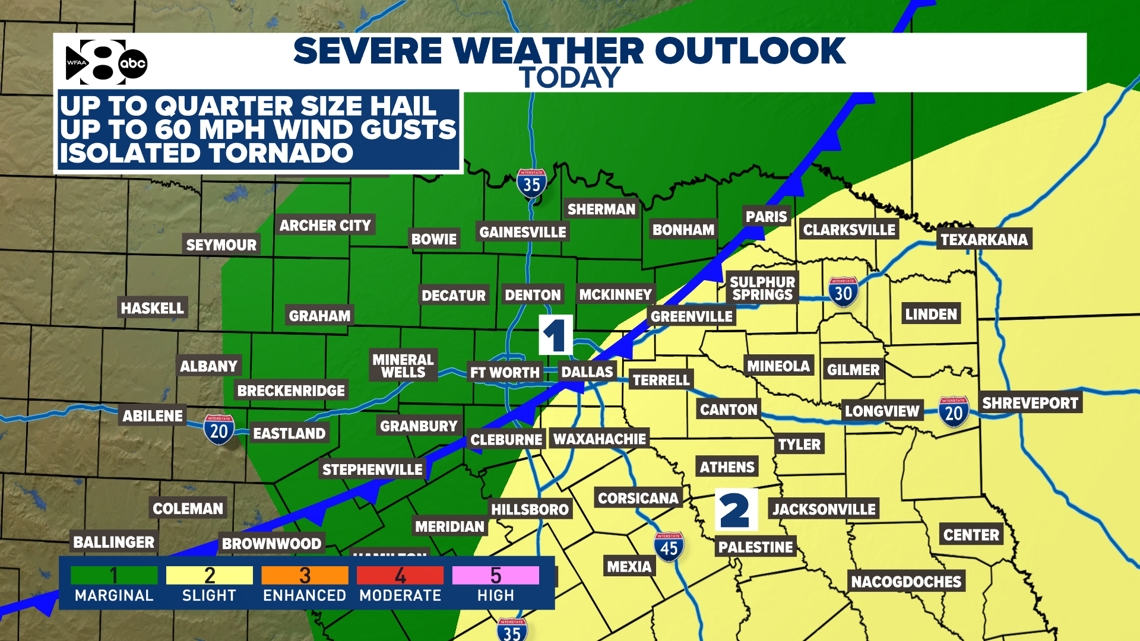 DFW Weather | Storms possible on Thursday