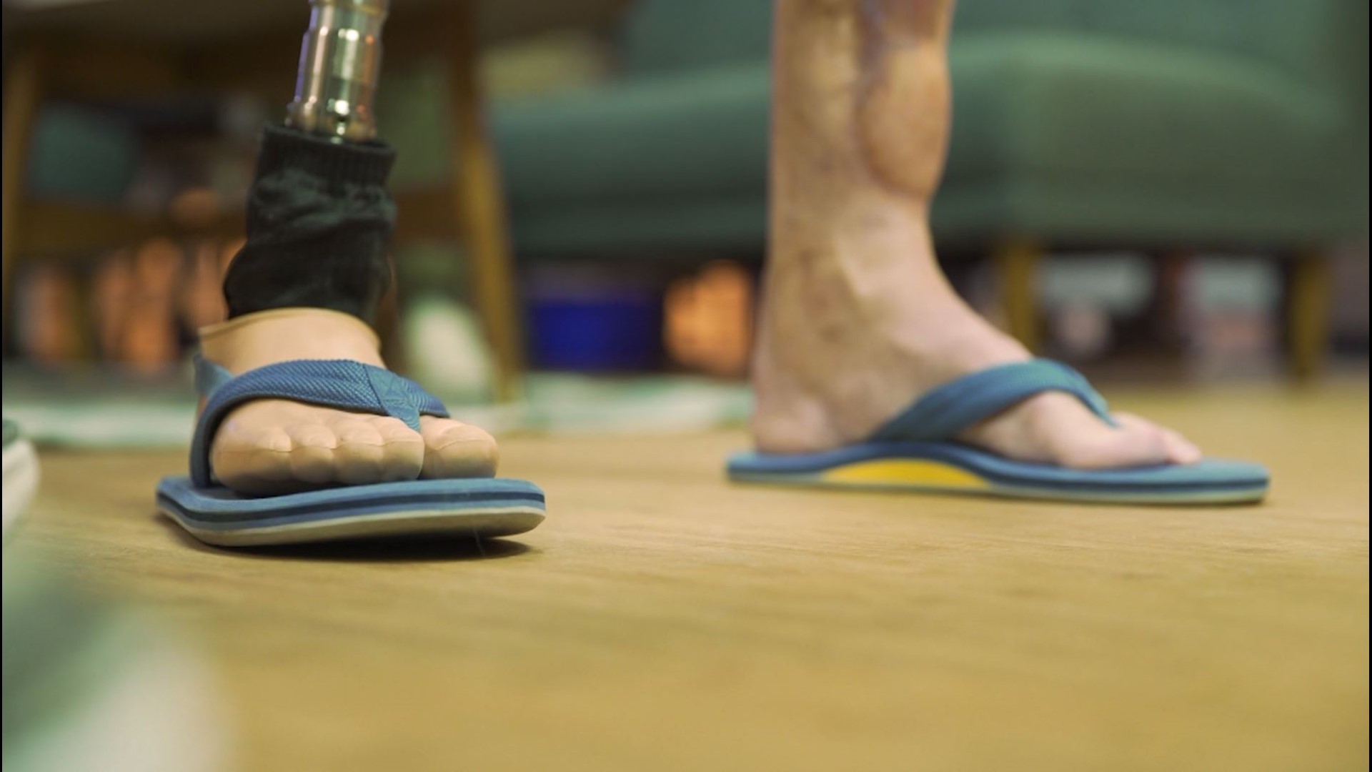 Marine veteran and amputee Jacob Schick explains why a simple pair of flip flops, now offered free to veterans just like him, is a bigger deal than you might think.