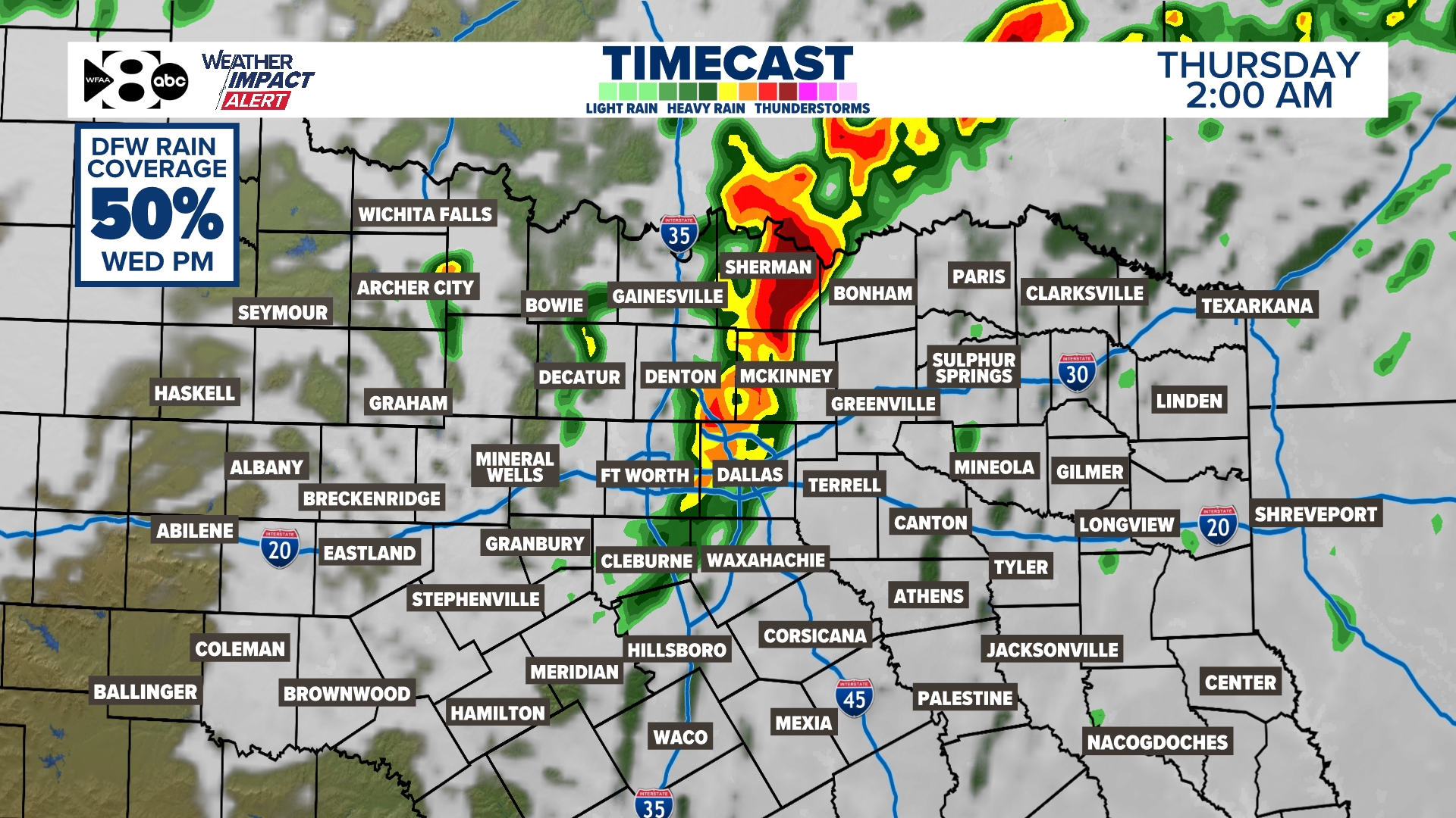 Thursday morning storm timeline | wfaa.com