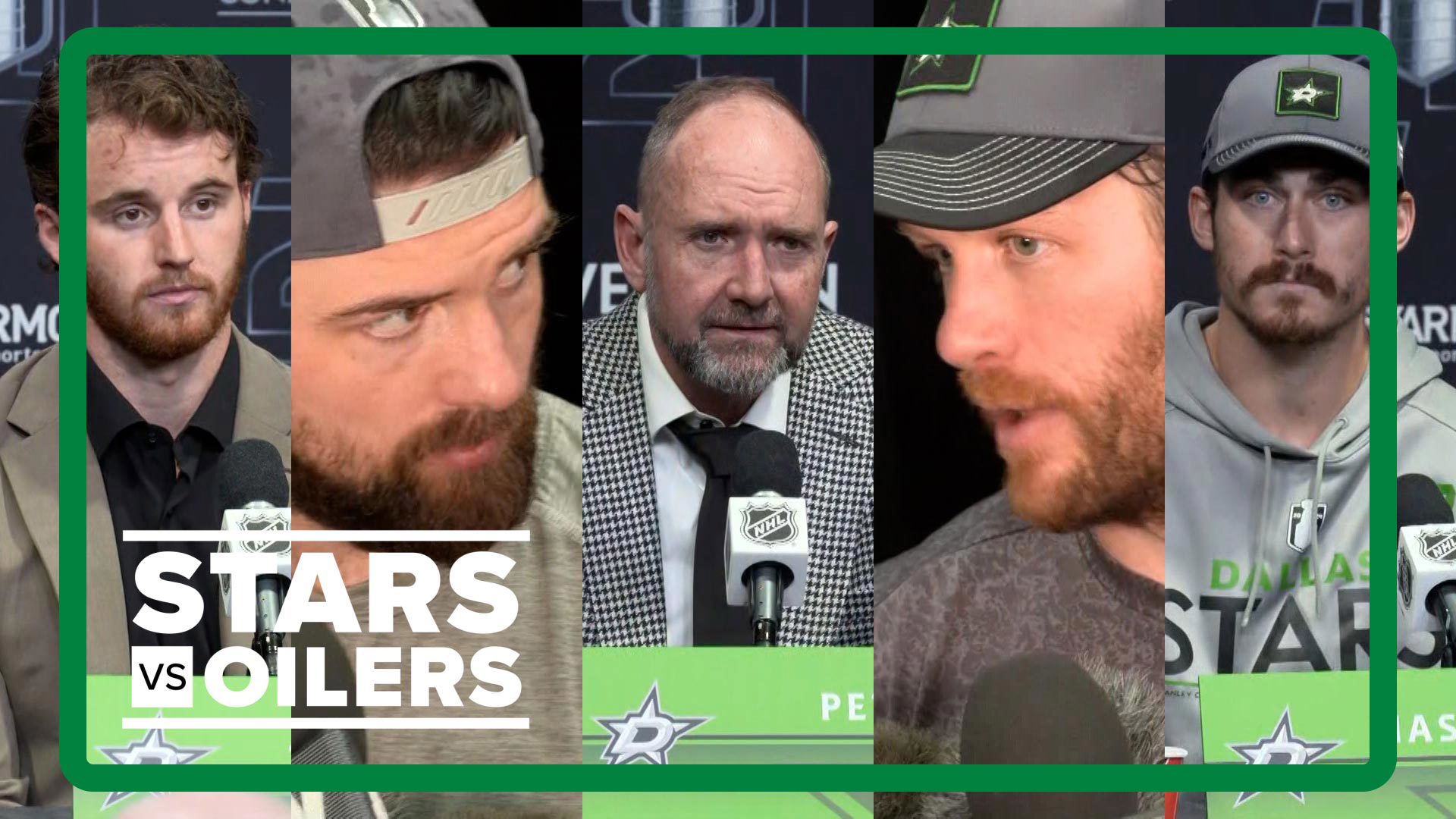 Dallas Stars players Jamie Benn, Ryan Suter, Jake Oettinger and Mason Marchment, plus coach Pete DeBoer, share insights after the team's 3-1 win over the Oilers.