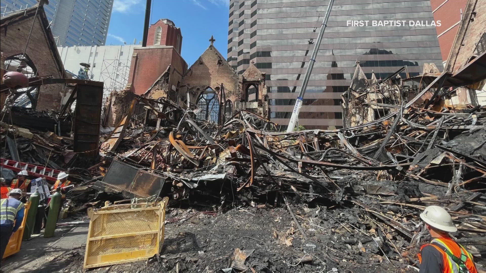 The sanctuary was destroyed in a fire this time last year. 