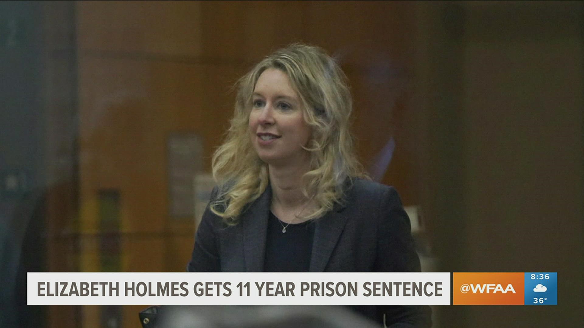 Elizabeth Holmes sentenced to 11 years in prison for Theranos fraud ...