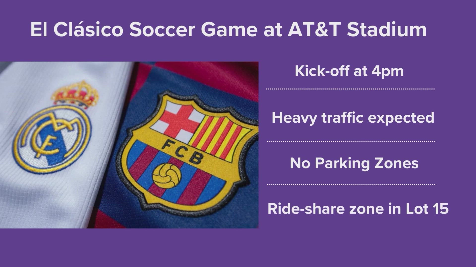 Recommendations from Arlington Police for fans attending El Clásico game on  Saturday July 29 - City of Arlington