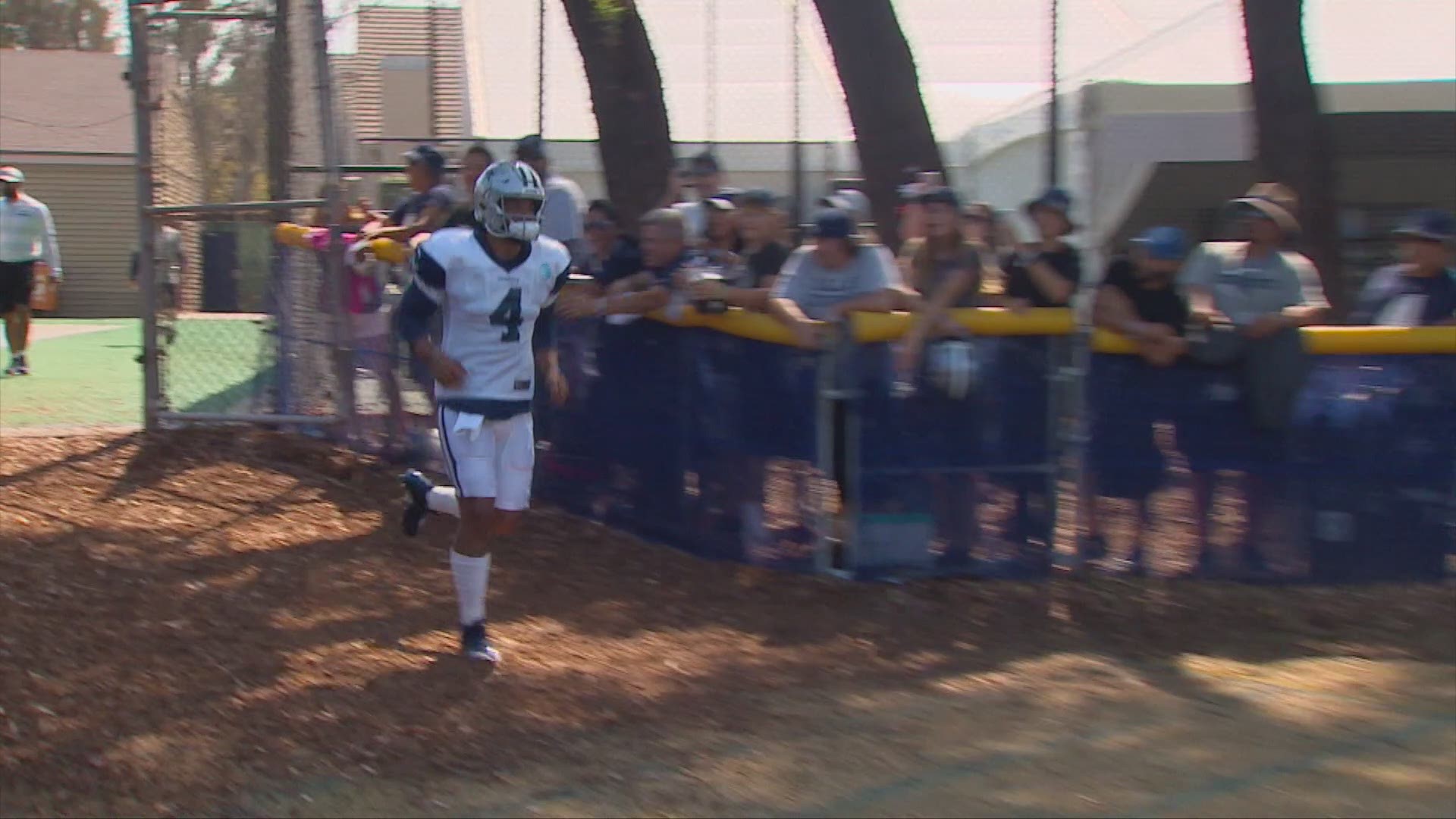 The crowd on hand at training camp sang "Happy Birthday" to Dak Prescott on his way out to the field for practice. WFAA.com