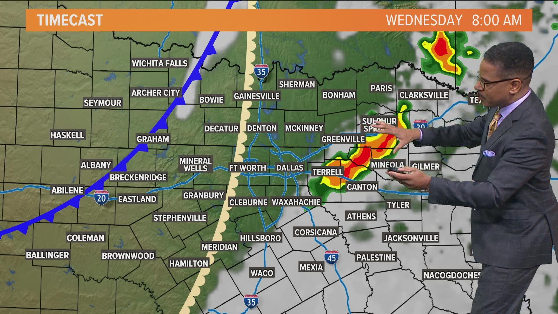 We're expecting several rounds of storms to move through North Texas this week.