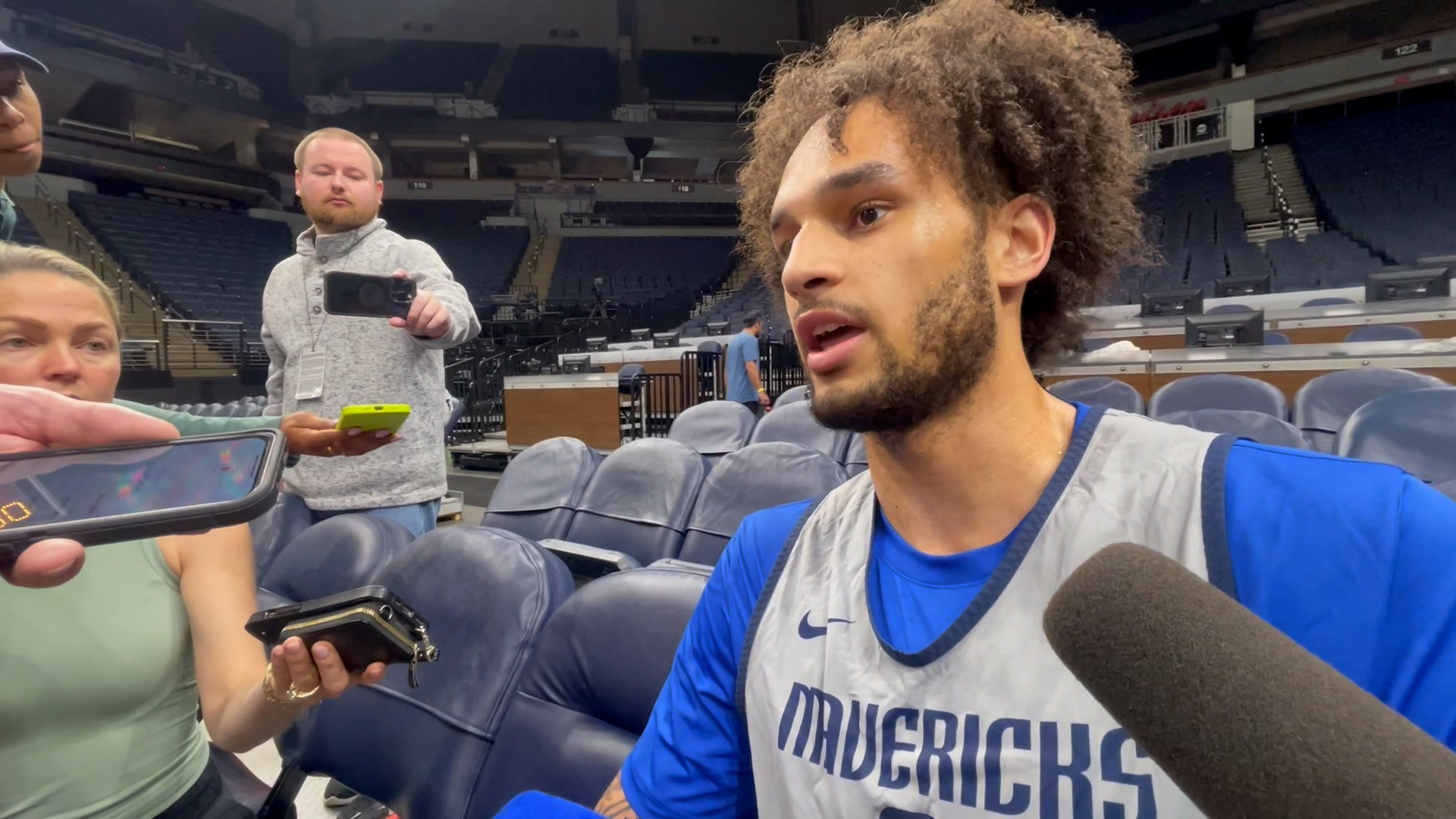 Dallas Mavericks center Dereck Lively gave an update on his neck injury during shootaround Thursday.