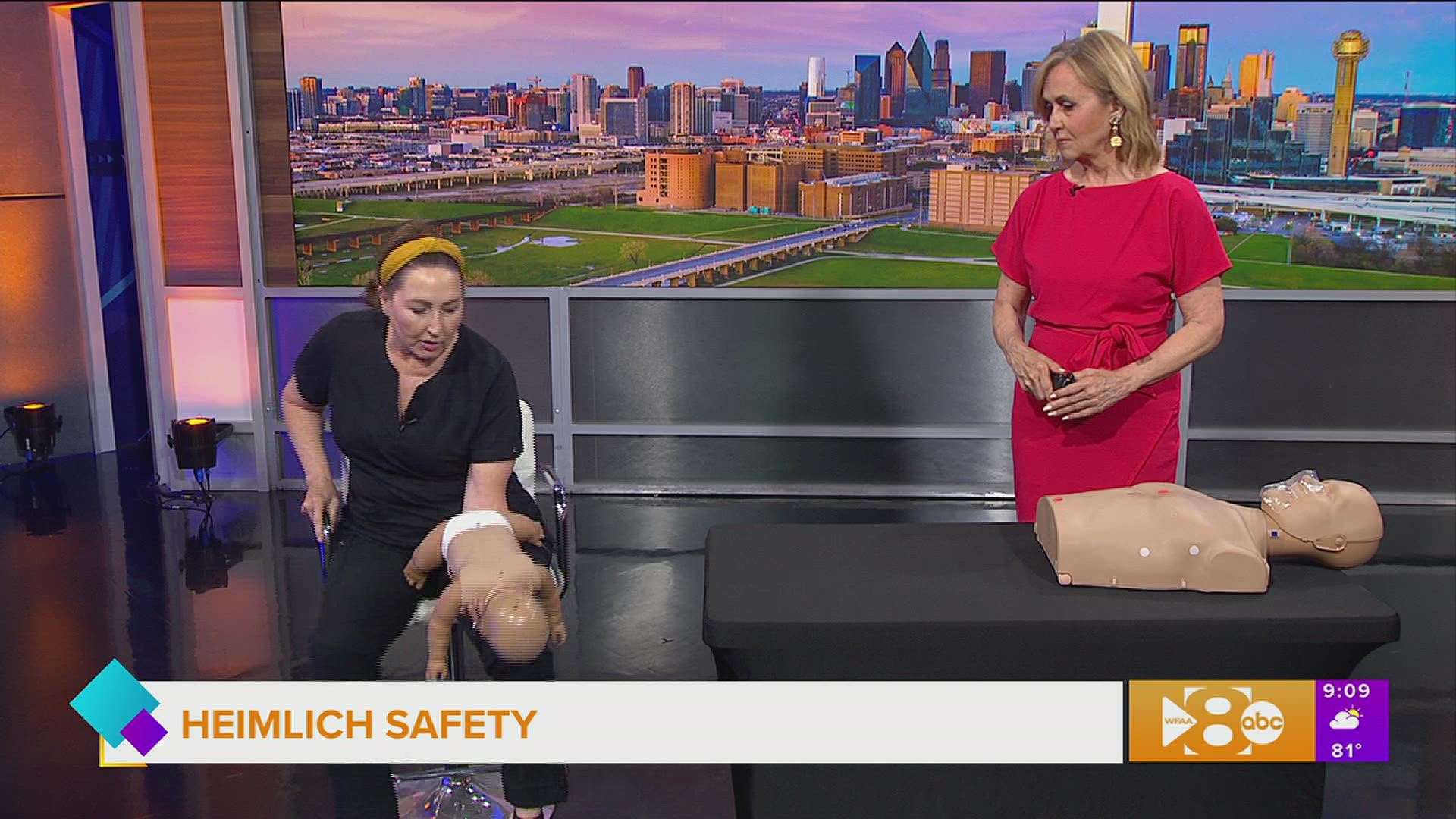 Jennie Khonsari with Texas CPR shows us how to perform the Heimlich for babies and adults.