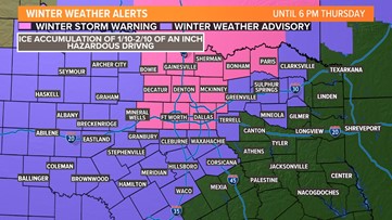 DFW Winter Weather: Winter storm warning issued for North Texas as light sleet moves in