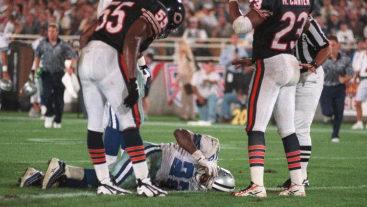 They had to cut this jersey off Emmitt Smith after an injury scare. Now ...