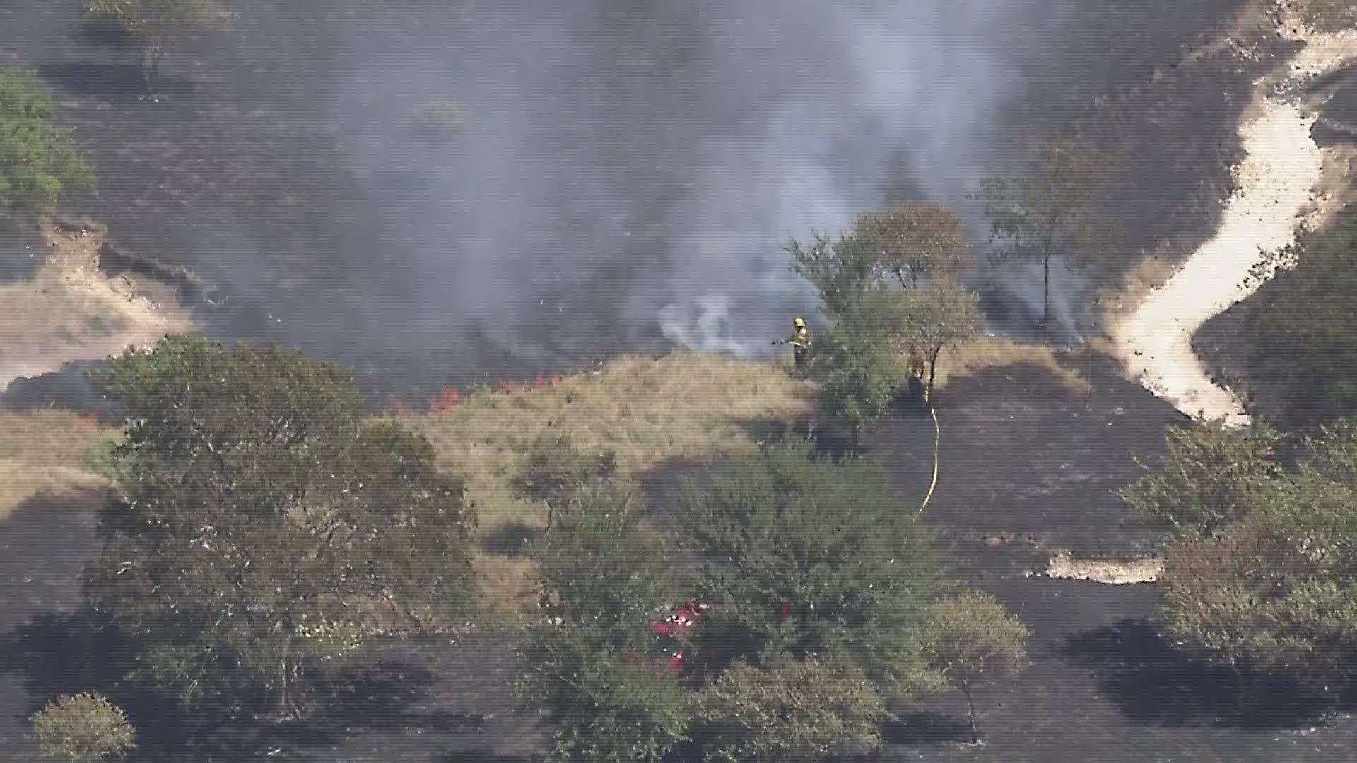 The fire happened along CR 4010 near Decatur.