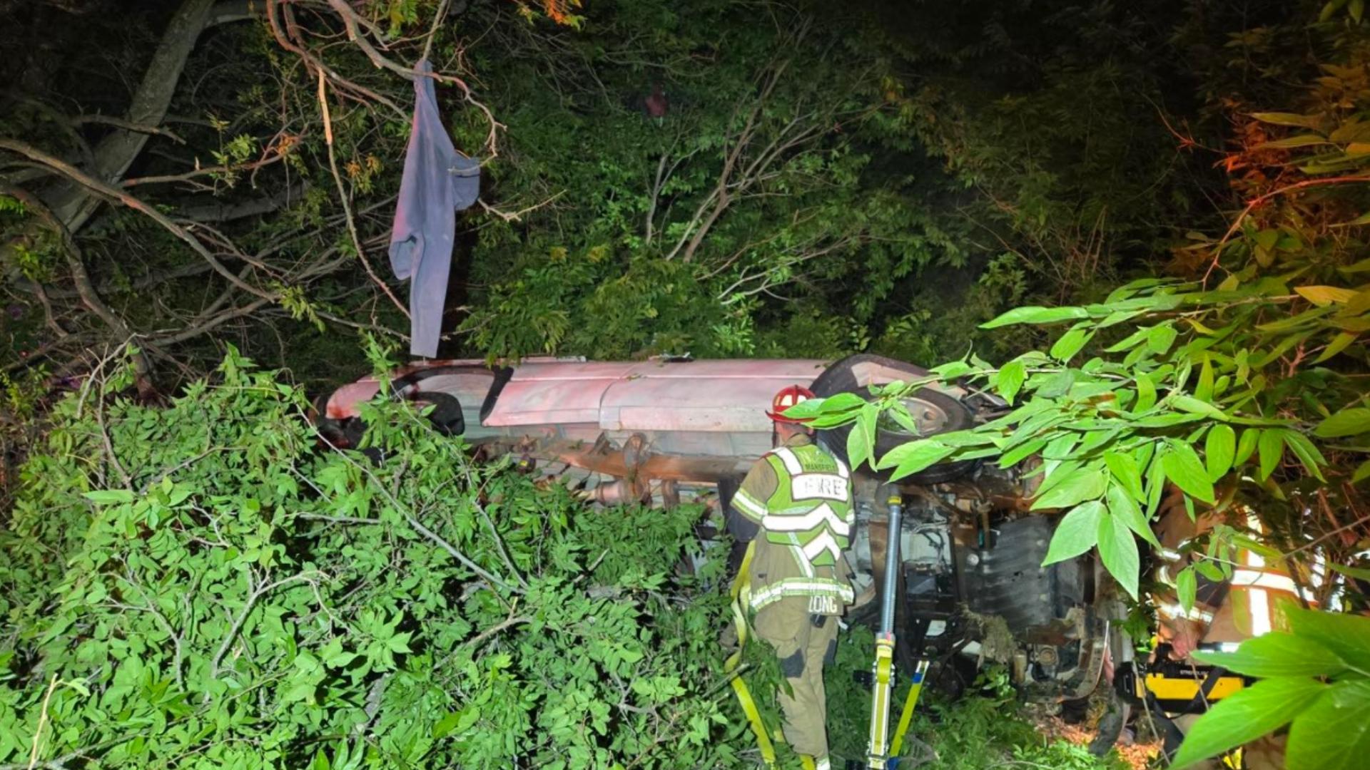 Mansfield firefighters rescue person trapped in vehicle after crashing ...