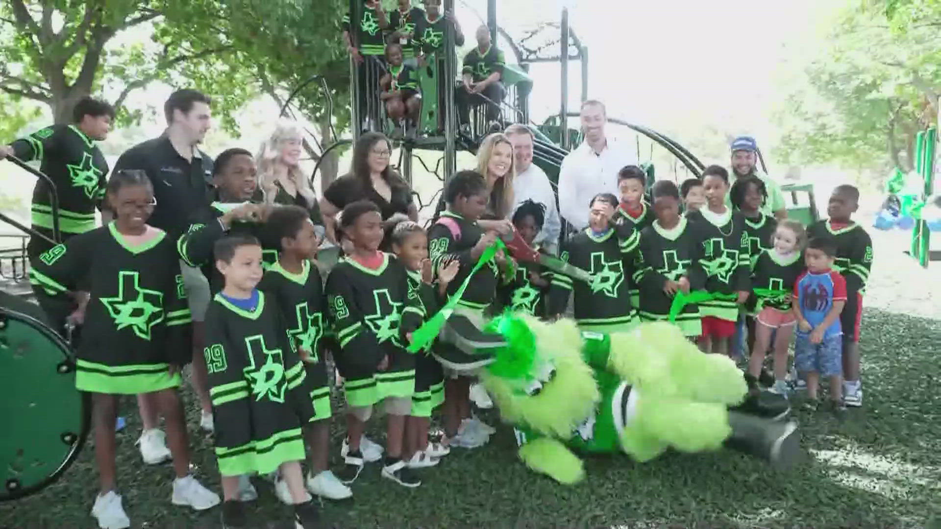 The new playground opened today in Old East Dallas.