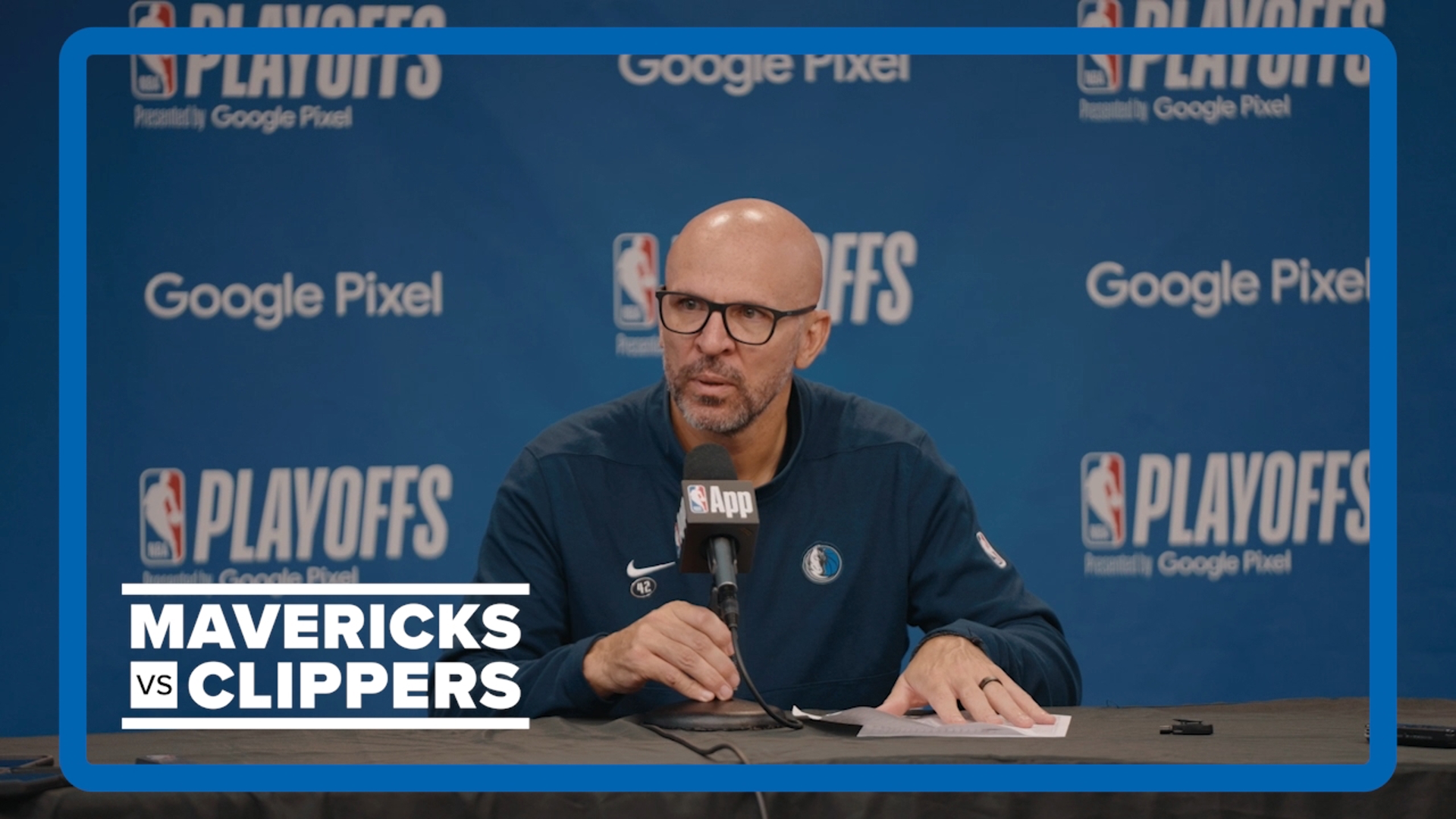 Dallas Mavericks Coach Jason Kidd talked to the media on April 26, 2024, after the Mavs played the Clippers for Game 3 in the NBA Playoffs.
