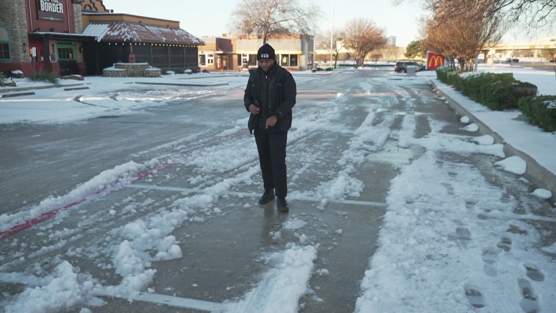 WFAA's Richard Solomon is in Plano with an update on the road conditions.