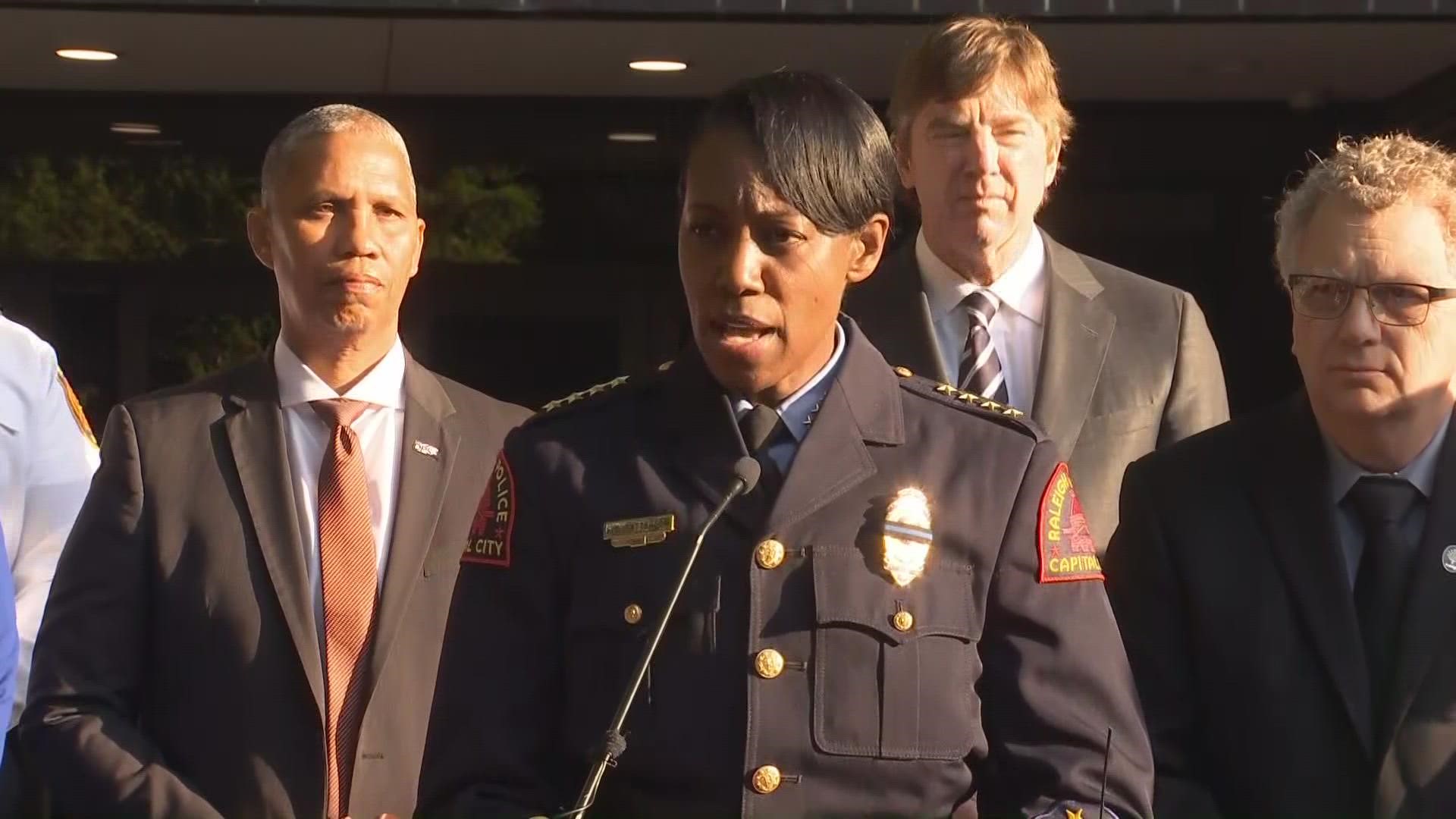 Raleigh Police Chief Estella Patterson said the officer was on his way to work at the time he was killed.