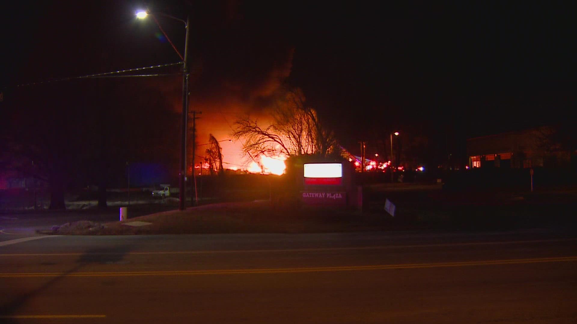 The WSFD battled a huge fire at Weaver Fertilizer Plant Monday evening.