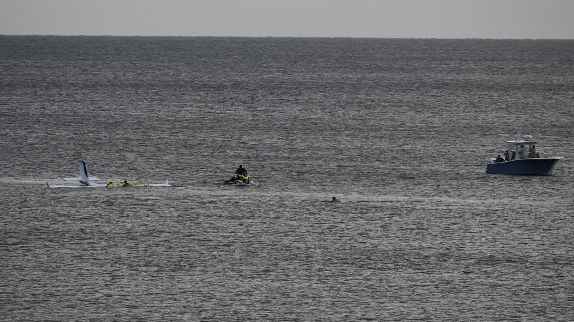 Small plane makes emergency landing in ocean near Oak Island Pier in NC
