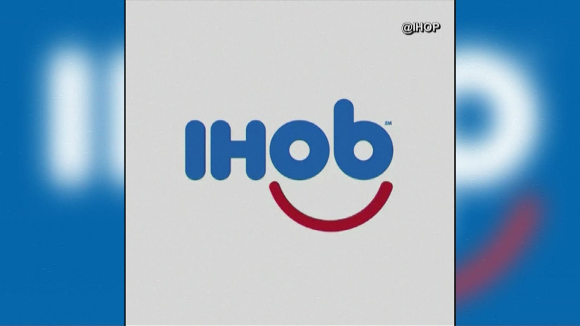 June 11, 2018: After teasing a name change, IHOP has revealed they are now known as IHOb -- the 'B' is for 'Burgers.' But it's not a permanent name swap.