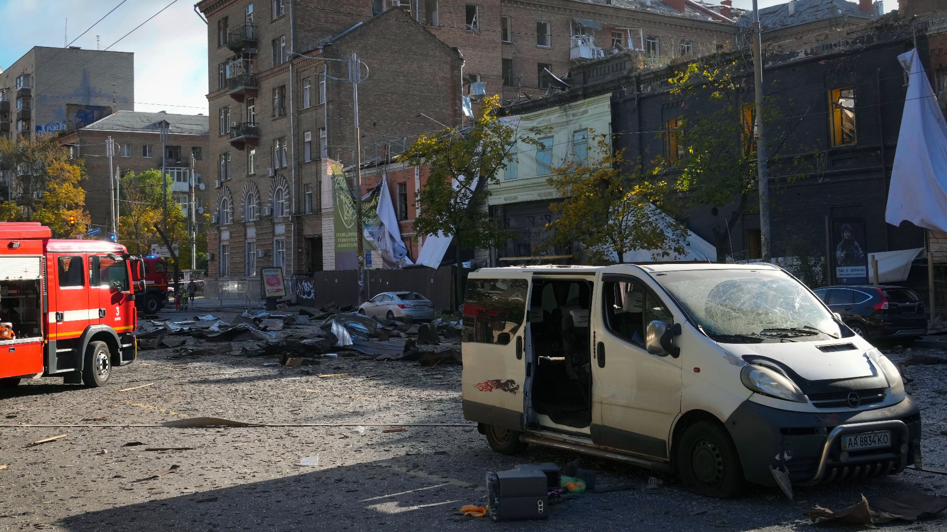 Russia strikes Kyiv, Ukraine cities after Kerch bridge blast | wfaa.com