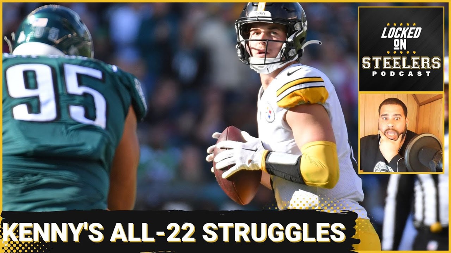The Steelers quarterback Kenny Pickett had a rough game Sunday against the Philadelphia Eagles, and it's even more apparent after watching the Steelers' All-22 film.