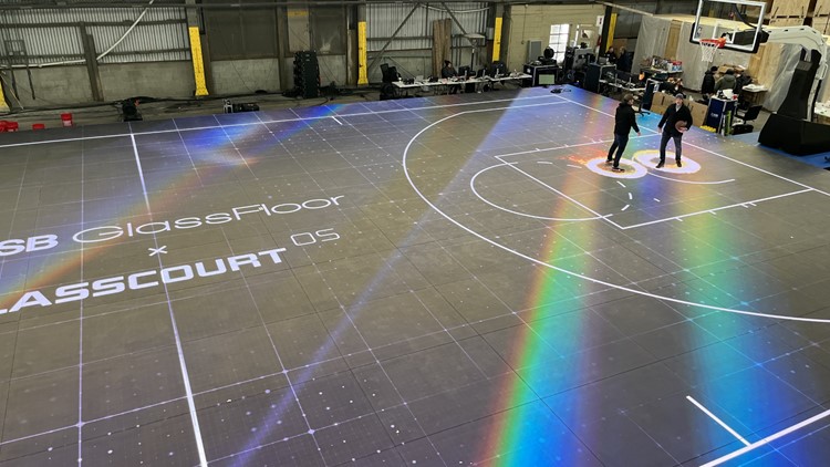 NBA All Star 2024 court is LED wfaa com