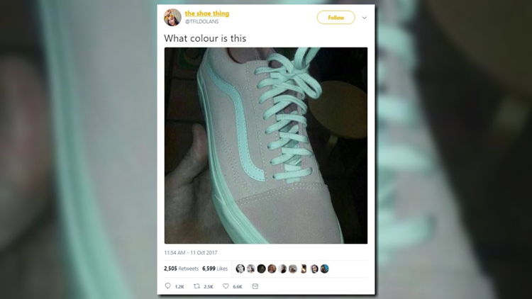 teal and grey vans or pink and white